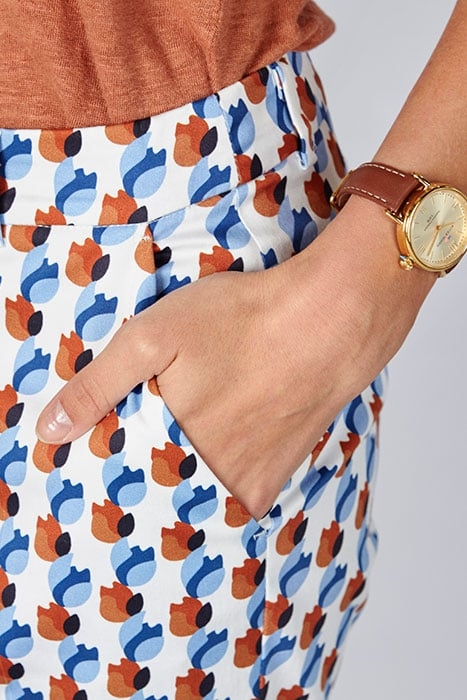 COTTON PANTS WITH PLEATS RED 5