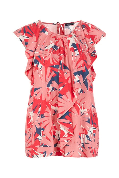 VISCOSE SHIRT WITH VOLANT PINK 2