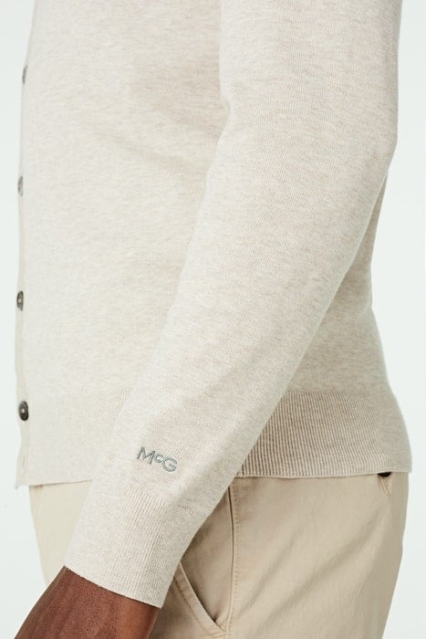 COTTON SILK BUTTON CARDIGAN SEASHELL 4