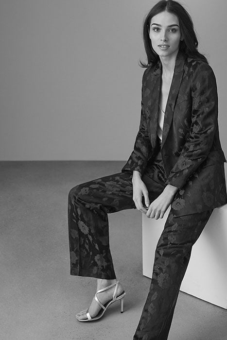 PEONY TROUSER-JACQUARD TR NAVY 7