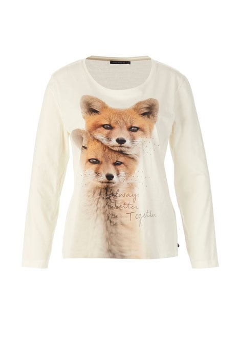 CREW NECK TEE LS + DECO WHITE 1