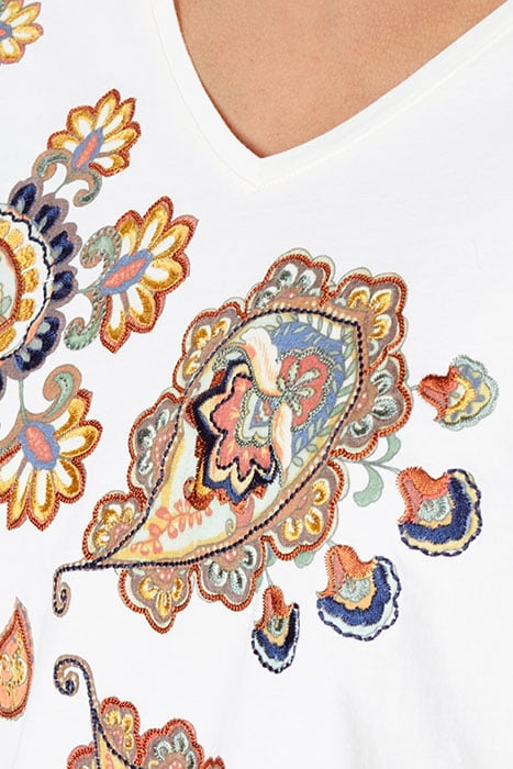 V-NECK LOOSE TEE LS + DECO WHITE 5