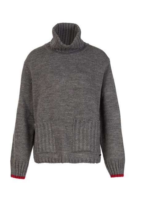 ROLL NECK SWT LS BACK DETAIL GREY 1