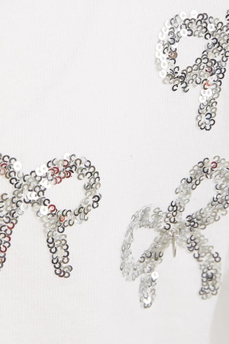 BOLERO WITH SEQUIN BOWS WHITE 6