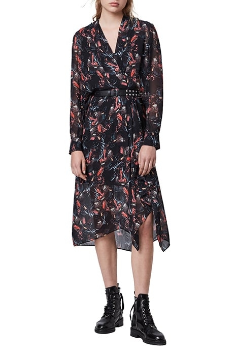 VALERO FLUTTER DRESS BLACK 3