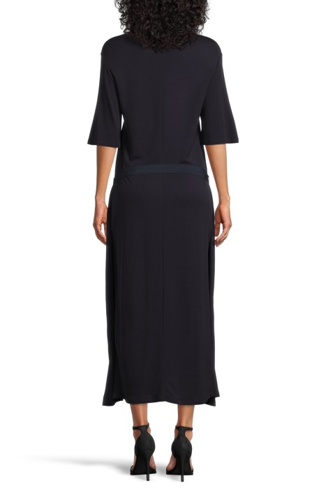 DOUBLE WRAP JERSEY DRESS NAVY 2