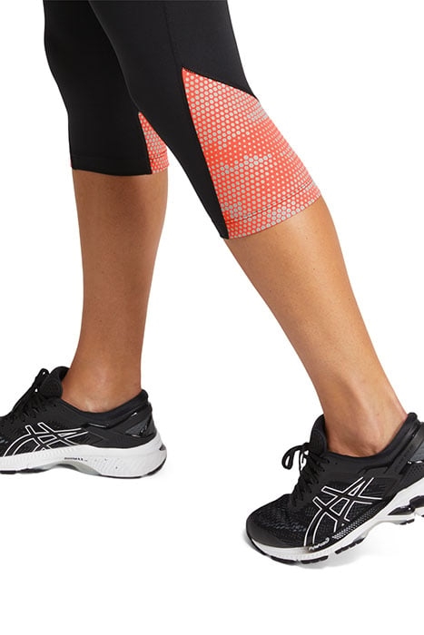 SPORT RFLC KNEE TIGHT PERFORMANCE BLACK/FLASH CORAL 3