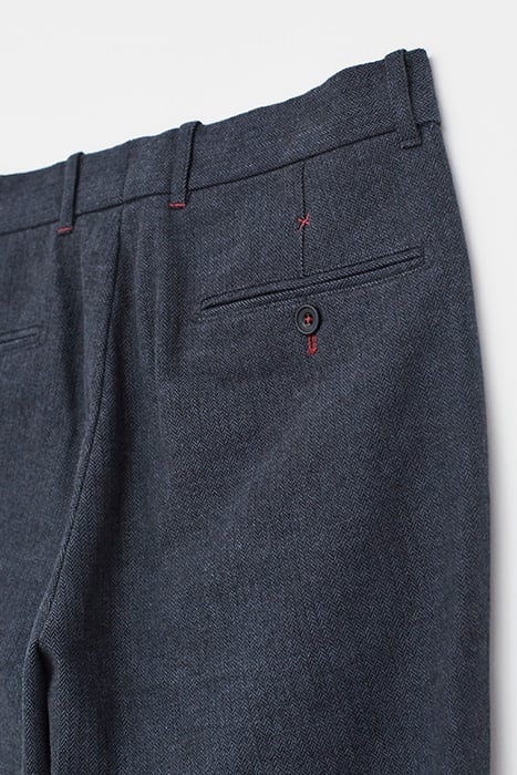 CHUKAR HERRINGBONE TROUSERS DARK NAVY 6