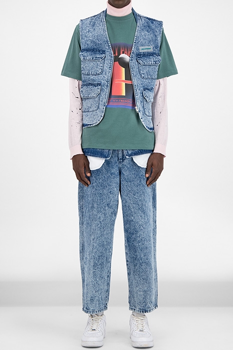 BLUE DENIM ACID WASH GAFISH VEST 4
