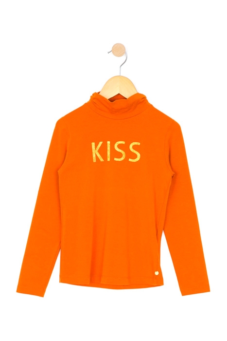BASIC MOCKNECK T-SHIRT LS ORANGE 1