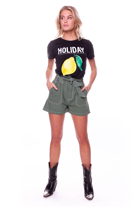 BELLS UTILITY PAPERBAG SHORT WOMEN ARMY 2