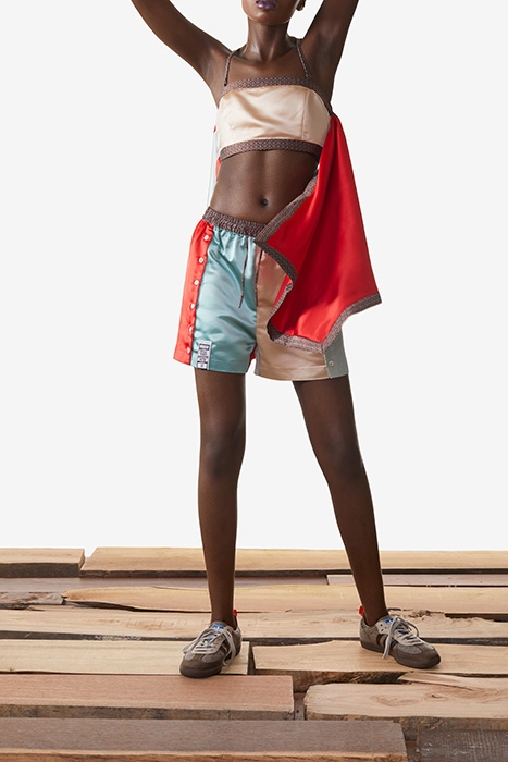 BROWN KENTON SCARF SHORTS 2