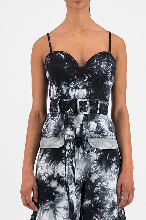 BLACK TIE DYE GENA TOP 1