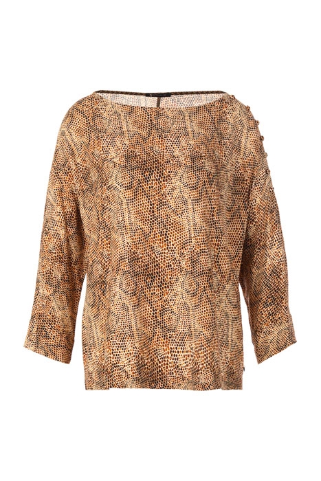 BOAT NECK POPOVER SHIRT BROWN 1