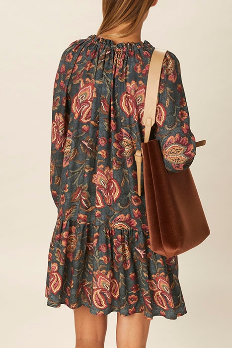 LOOSE VISCOSE DRESS GREEN 4