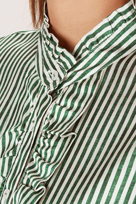 SHIRT WITH RUFFLE FRONT GREEN 5