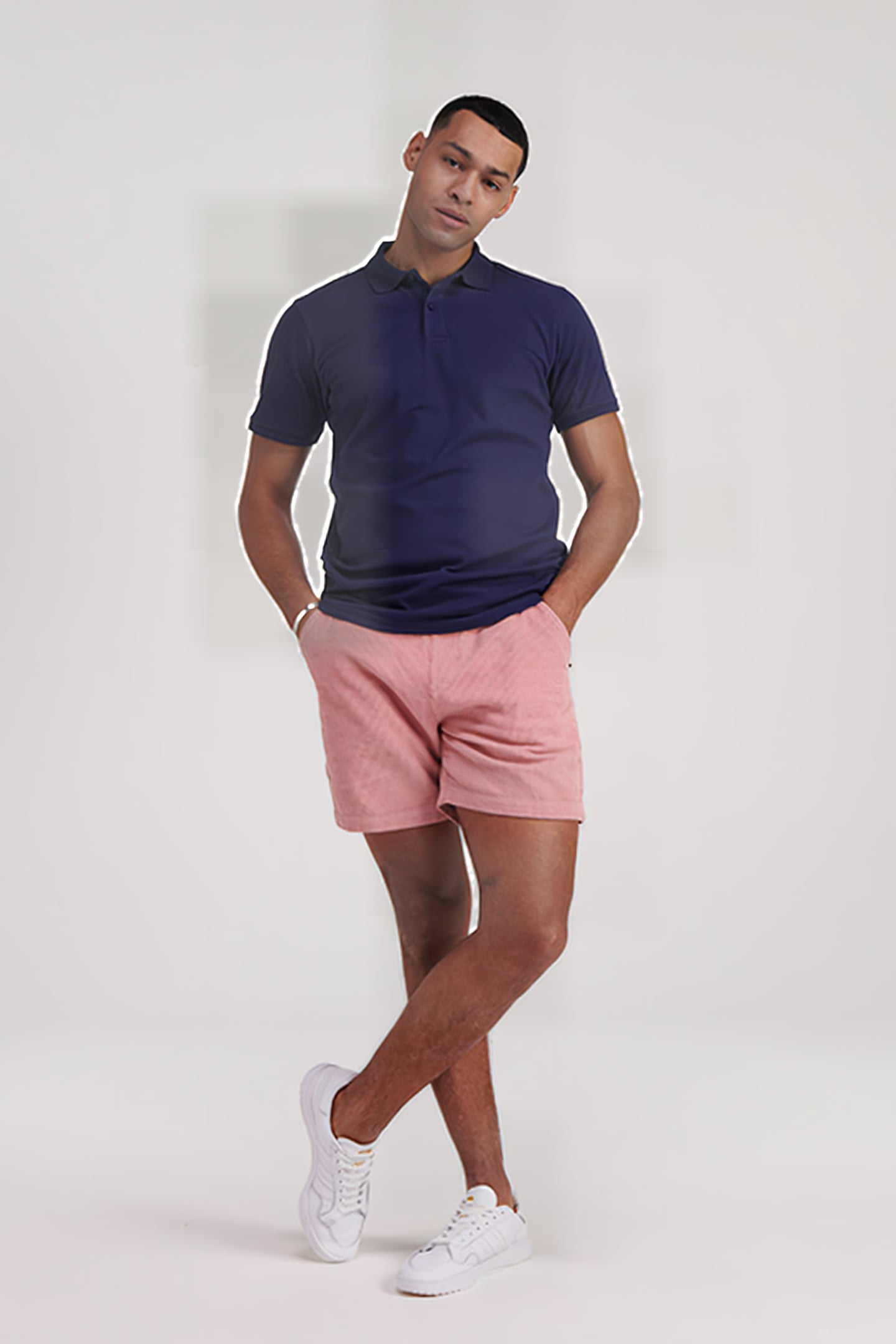 MEN PIQUE STRETCH POLO JUSTIN DARK NAVY BLUE 5