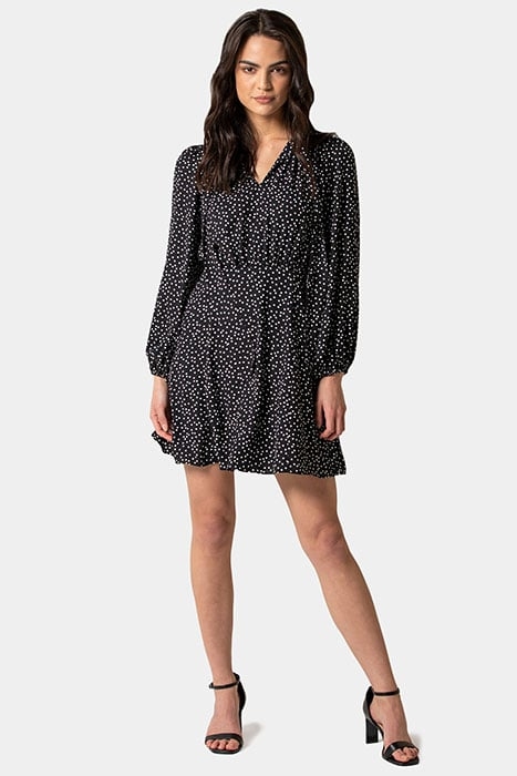 LIZZIE PUSSYBOW SKATER DRESS CLUSTERED BLACK SPOT CLUSTERED  1