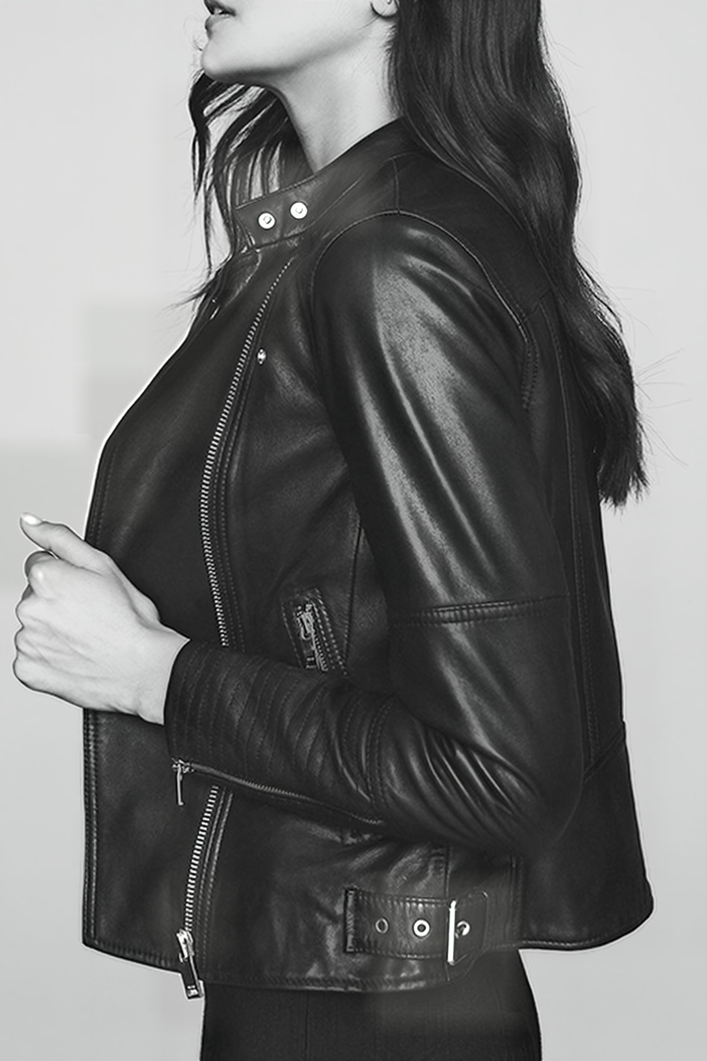 TALLIS LEATHER & BIKER JACKET BLACK 6