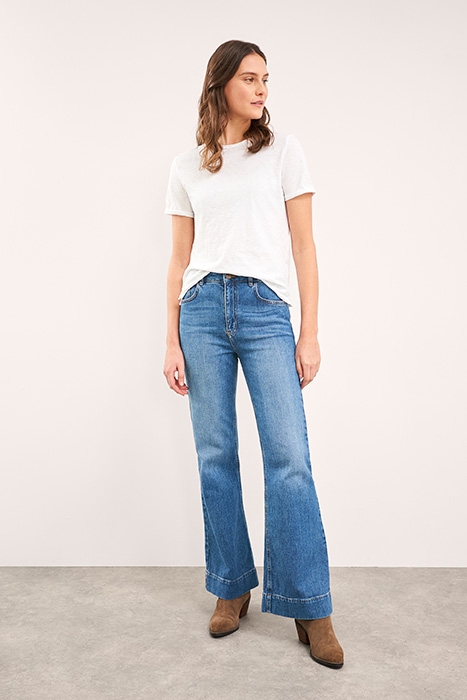 FLARE JEAN MID DENIM 1