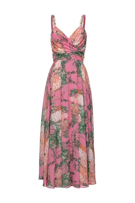BRUCE ABITO GEORGETTE STAMPA W MULT. PINK/GREEN 1