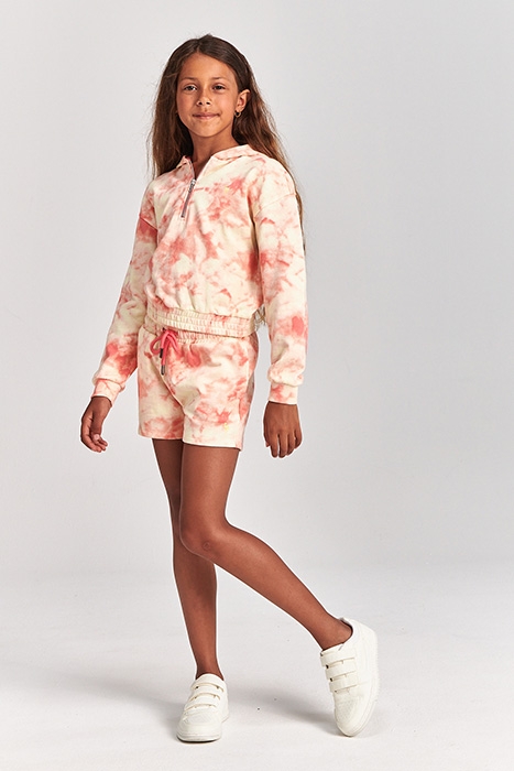 GIRLS QUINCY HOODIE TYE DYE STRAWBERRY PINK 5