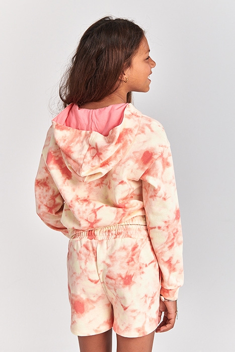 GIRLS QUINCY HOODIE TYE DYE STRAWBERRY PINK 4