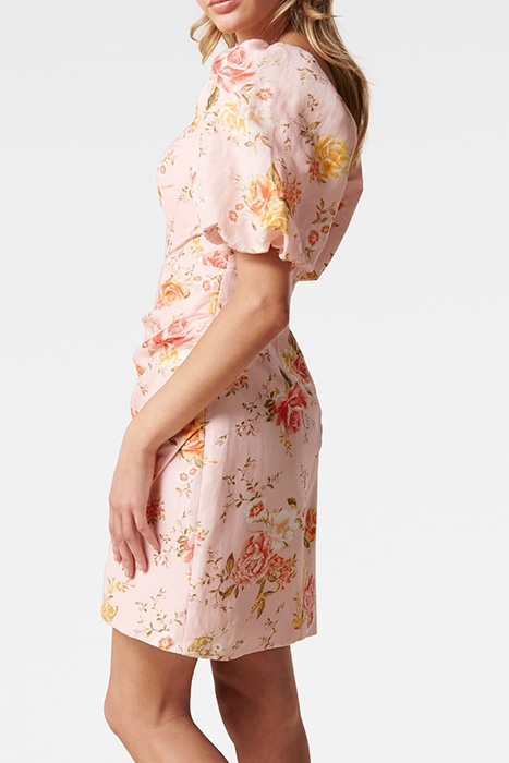 FLORA SWEETHEART MINI DRESS TEA ROSE FIELD 4