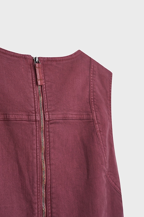 JANEY  COTTON PINAFORE MID PLUM 5