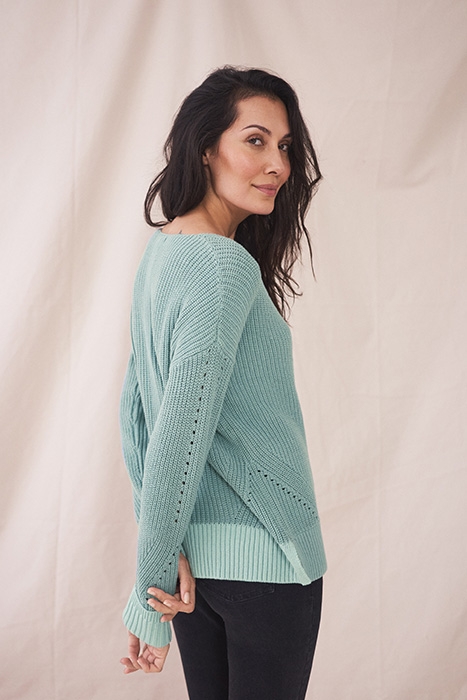 UNA PLAIN JUMPER MID TEAL 3