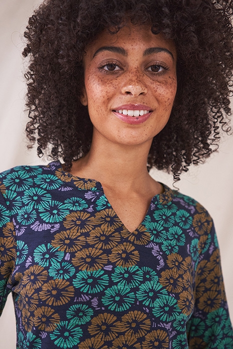 BEA DRE TEAL PRINTED 3