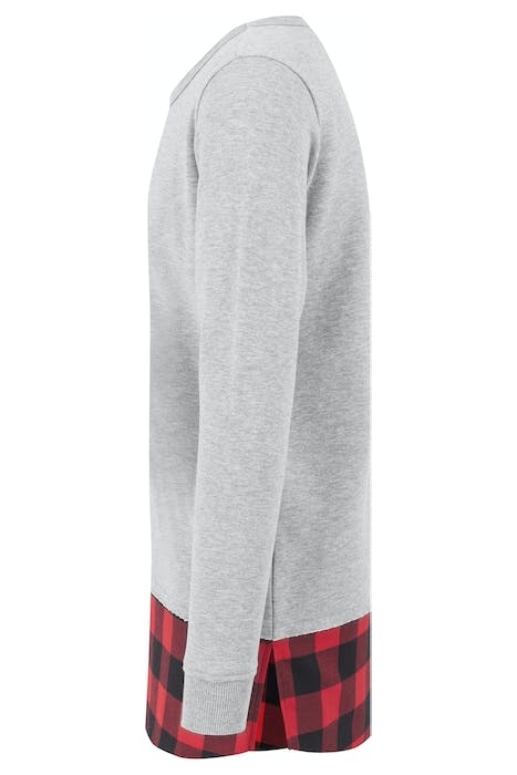 LONG FLANELL BOTTOM OPEN EDGE CREWNECK GRY/BLK/RED 4