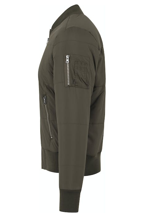 BASIC QUILT BOMBER JACKET OLIVE 6