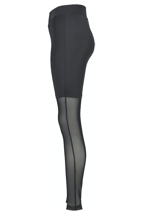 LADIES HIGH WAIST TRANSPARENT TECH MESH LEGGINGS BLACK 8