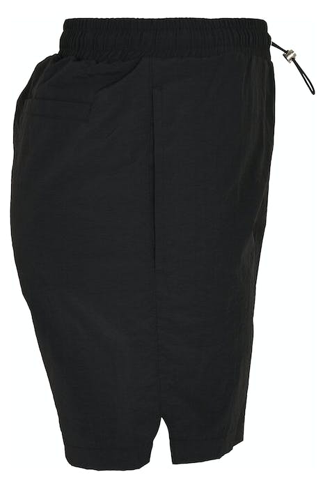 LADIES CRINKLE NYLON SHORTS BLACK 7
