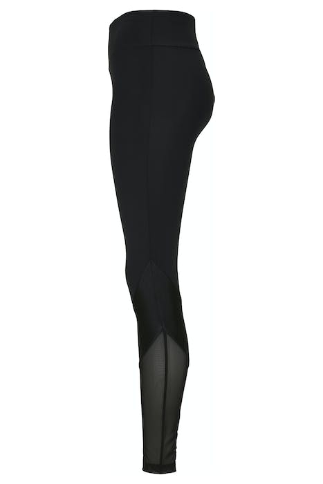 LADIES HIGHWAIST MIXED TECH LEGGINGS BLACK/BLACK 8