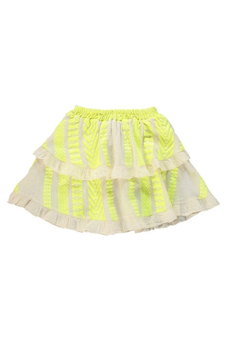SKIRT MULAN NEON LIME OFF WHITE 2