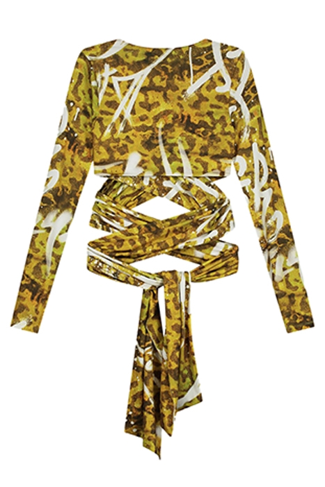 YELLOW GRAFFITI FROG LEENA TOP 3