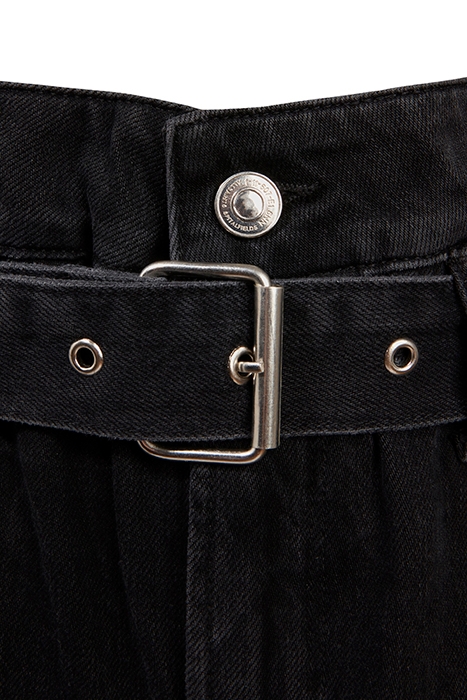 HANNAH PAPERBAG SHOR WASHED BLACK 3