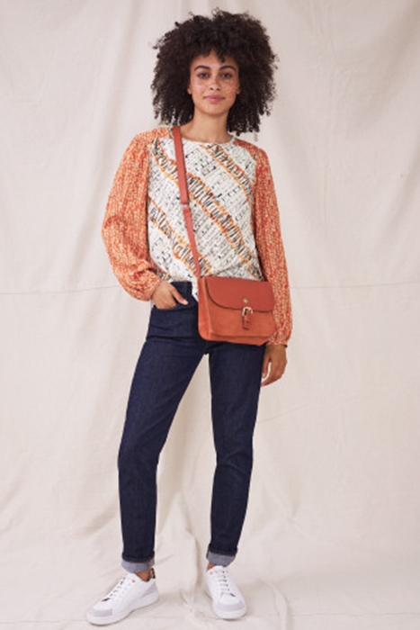 MOLLY MIXED PRINT TOP GREY MULTI 3