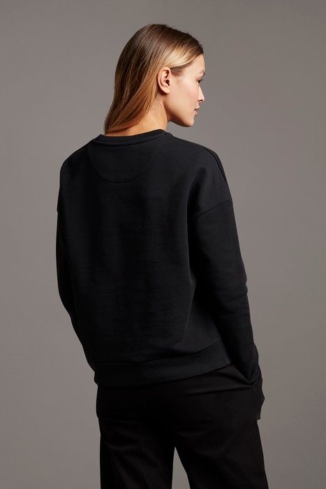 CANVAS MIX SWEATSHIRT JET BLACK 2
