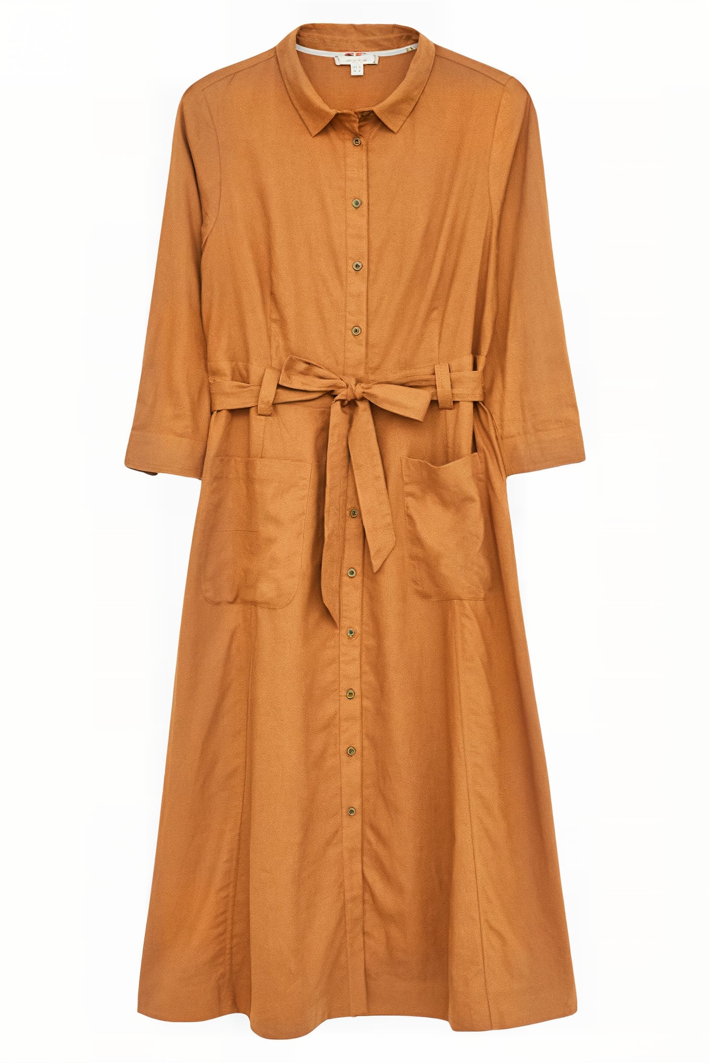 IGNES SHIRT DRESS MID BROWN 1