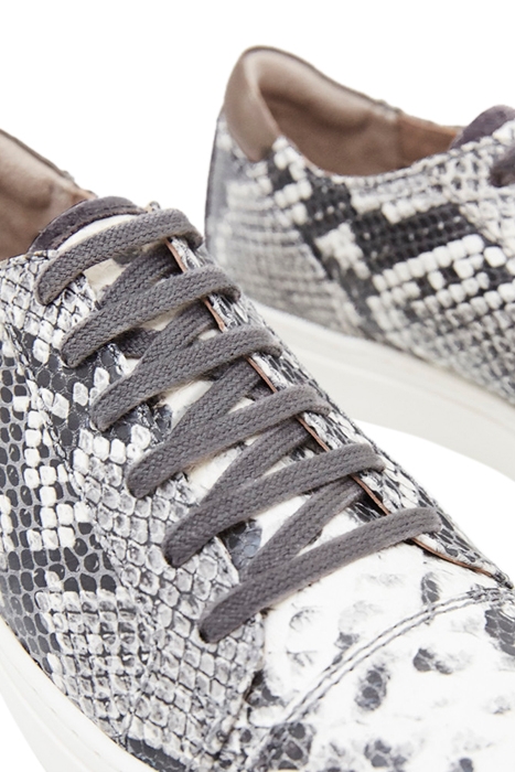 JADA LEATHER LACE UP TRAINERS GREY MULTI 4
