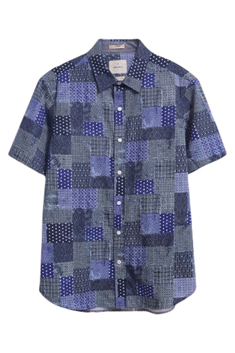 PATCHWORK PRINTED SHIRT DARK NAVY 1
