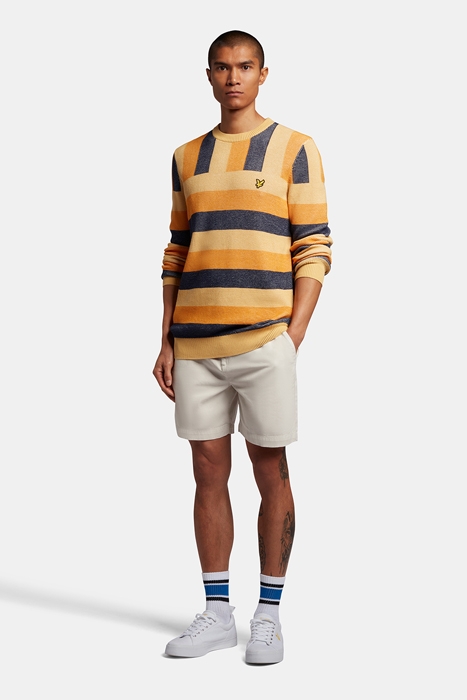 SUMMER FAIRISLE ARTISAN CREW KNIT GOLD HAZE 3