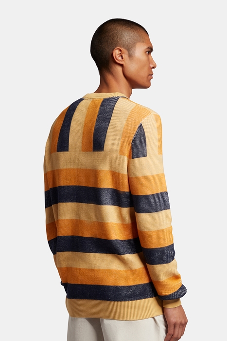 SUMMER FAIRISLE ARTISAN CREW KNIT GOLD HAZE 2