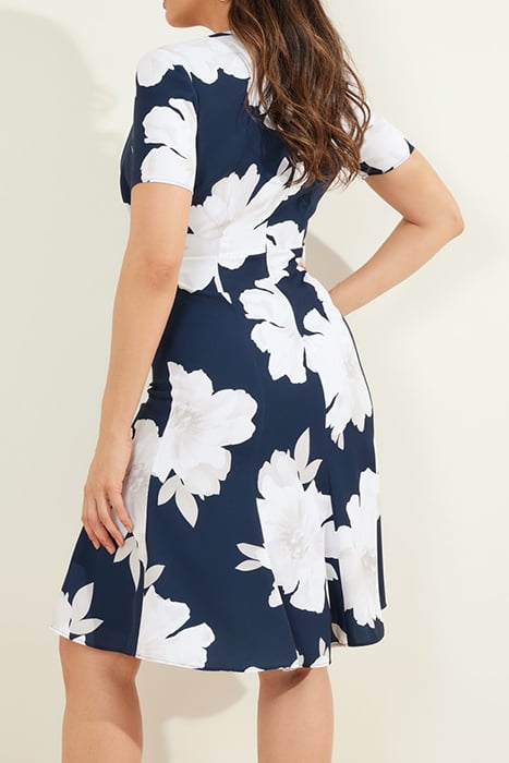 MICKY SOLID DRESS FALLING FLORAL 2