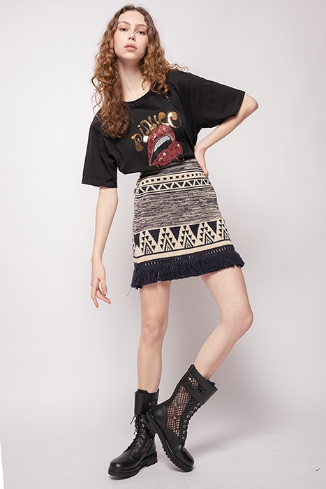 ALMONTE GONNA RECYCLED STUOIA NAVY BLUE/ECRU 6