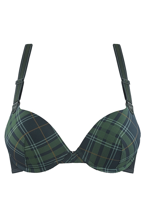 GLORIA SCARAB GREEN PLAID 1