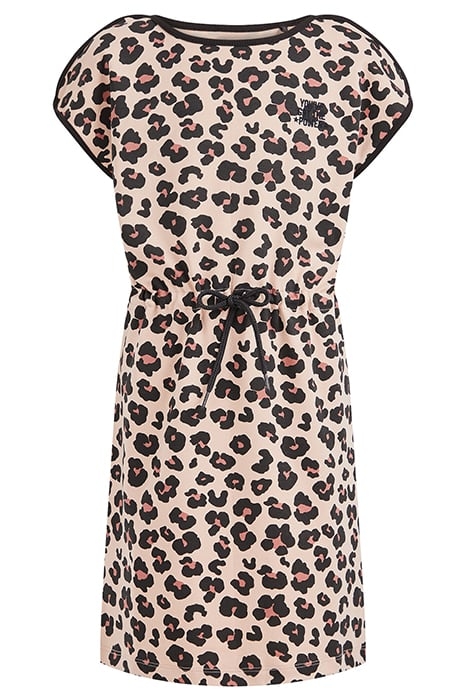 MEISJES JURK MET GLITTEROPDRUK DARK GREY 1